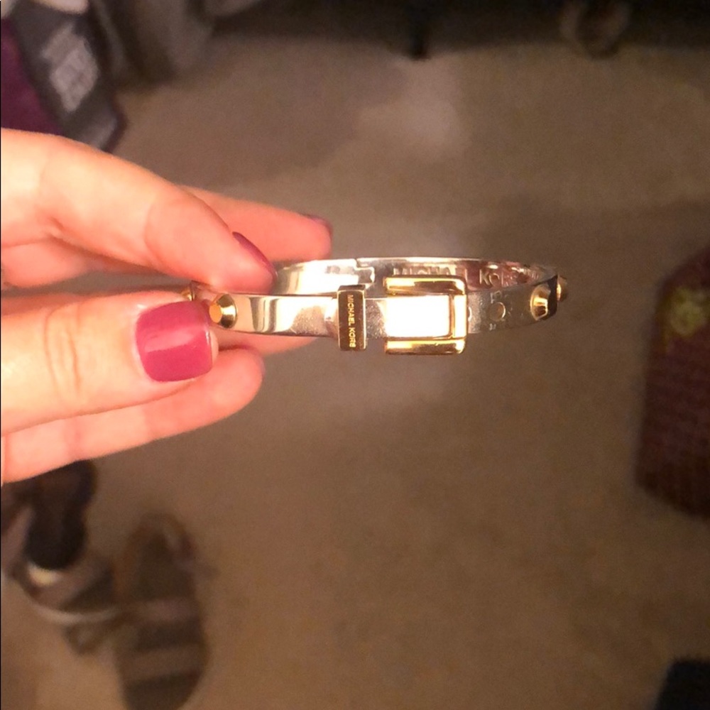 Michael kors two toned belt bracelet